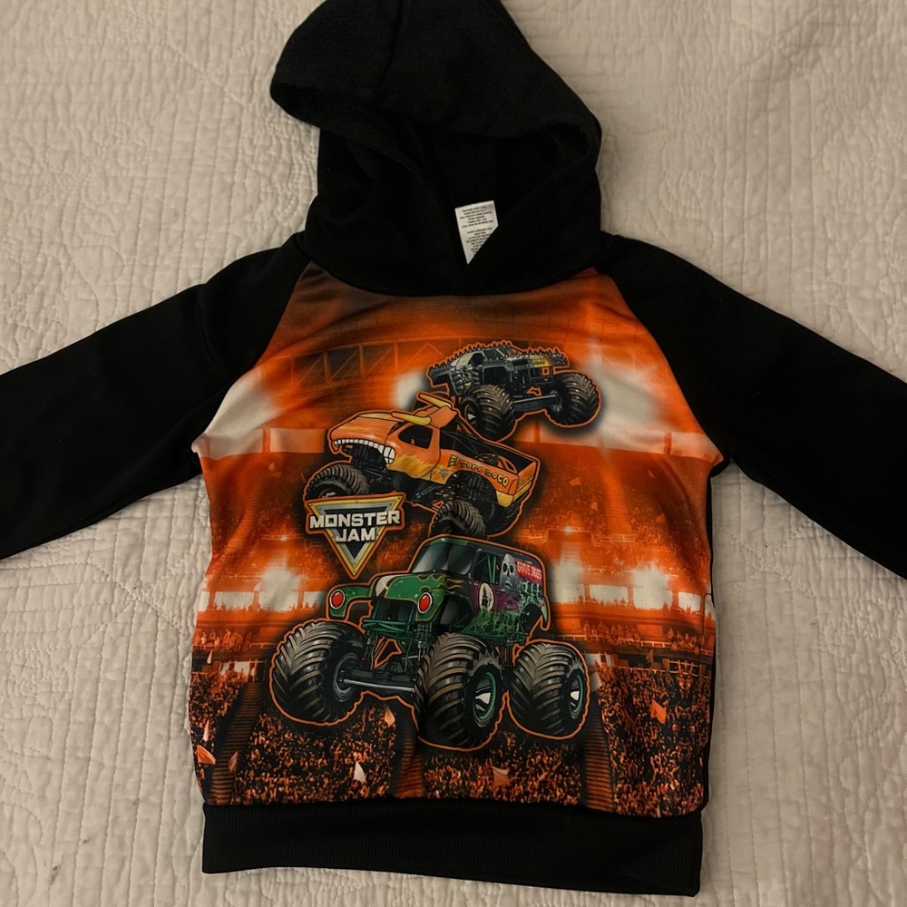 Monster Jam 3T Hoodie - Black and Orange